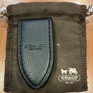 Coach Black Leather Money Holder